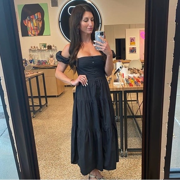 STAUD Elio Dress in Black - Picture 1 of 13